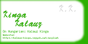 kinga kalauz business card